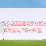 【無料】インスタ28日目でフォロワー1.3万人になった話